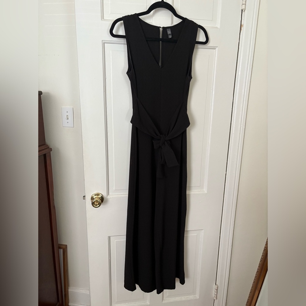 Alya Black Jumpsuit with Front Tie